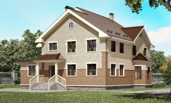 300-004-Л Проект двухэтажного дома, просторный коттедж из пеноблока Новороссийск | Проекты домов от House Expert
