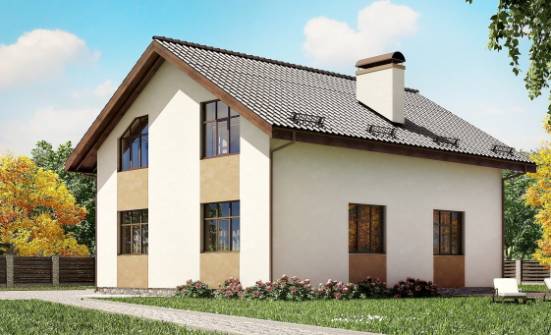170-002-П Проект двухэтажного дома с мансардой, недорогой домик из керамзитобетонных блоков Новороссийск | Проекты домов от House Expert