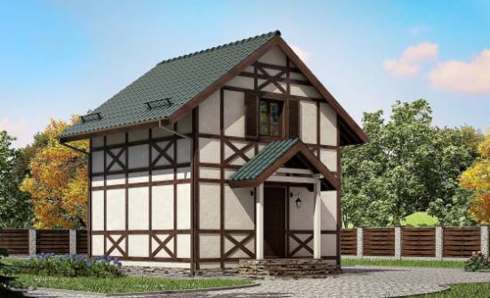 060-002-П Проект двухэтажного дома с мансардой, классический домик из дерева Новороссийск | Проекты домов от House Expert