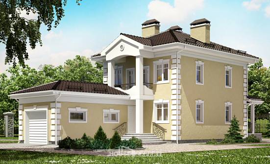 150-006-Л Проект двухэтажного дома и гаражом, уютный коттедж из газосиликатных блоков Новороссийск | Проекты домов от House Expert
