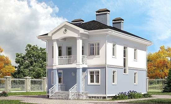 120-001-П Проект двухэтажного дома, красивый домик из твинблока Новороссийск | Проекты домов от House Expert