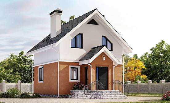 070-001-Л Проект двухэтажного дома с мансардой, доступный домик из керамзитобетонных блоков Новороссийск | Проекты домов от House Expert
