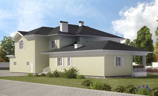 410-002-Л Проект двухэтажного дома, гараж, современный загородный дом из бризолита Новороссийск | Проекты домов от House Expert