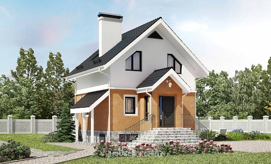 100-005-Л Проект трехэтажного дома с мансардным этажом, доступный домик из твинблока Новороссийск | Проекты домов от House Expert