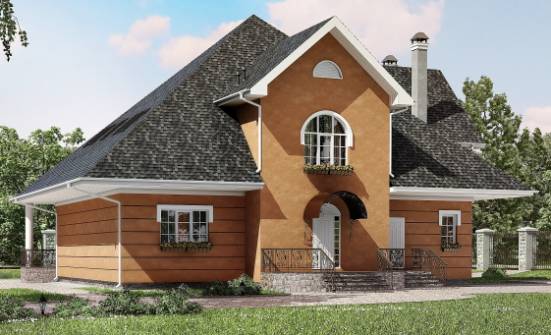 310-001-П Проект двухэтажного дома мансардный этаж, красивый загородный дом из бризолита Новороссийск | Проекты домов от House Expert