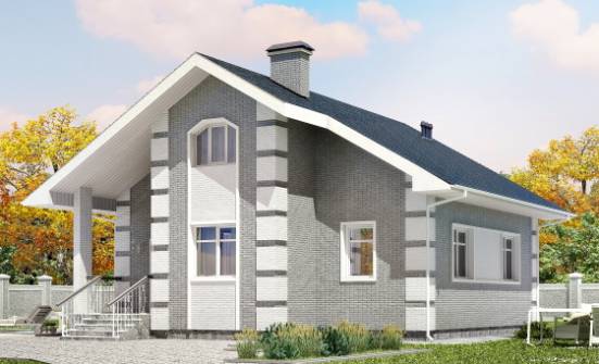 115-001-Л Проект двухэтажного дома с мансардным этажом, бюджетный загородный дом из бризолита Новороссийск | Проекты домов от House Expert