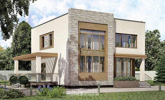 185-001-П Проект двухэтажного дома, просторный дом из поризованных блоков Новороссийск | Проекты домов от House Expert