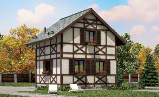 060-002-П Проект двухэтажного дома с мансардой, классический домик из дерева Новороссийск | Проекты домов от House Expert
