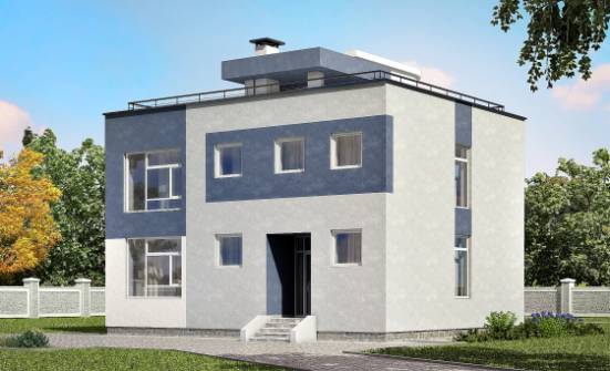 180-005-П Проект двухэтажного дома, красивый домик из газобетона Новороссийск | Проекты домов от House Expert