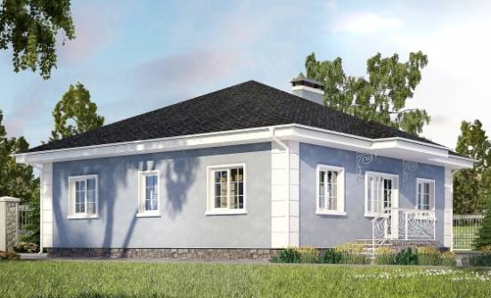100-001-П Проект одноэтажного дома, красивый домик из пеноблока Новороссийск | Проекты домов от House Expert