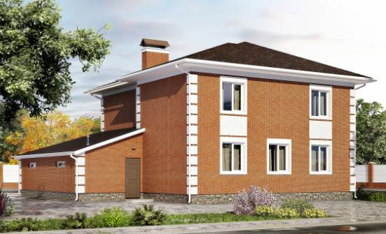 220-004-Л Проект двухэтажного дома, гараж, красивый дом из кирпича Новороссийск | Проекты домов от House Expert