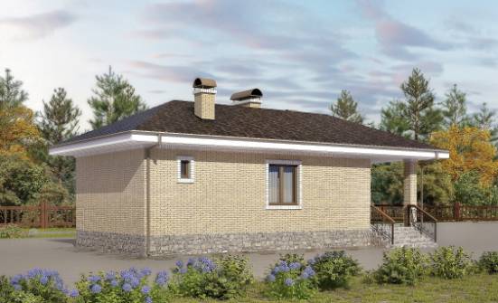 040-002-П Проект бани из пеноблока Новороссийск | Проекты одноэтажных домов от House Expert
