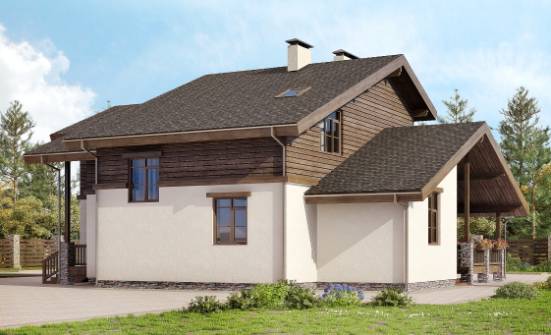 210-006-Л Проект двухэтажного дома с мансардой, уютный дом из кирпича Новороссийск | Проекты домов от House Expert