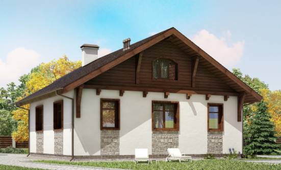 080-002-Л Проект одноэтажного дома, доступный домик из пеноблока Новороссийск | Проекты одноэтажных домов от House Expert