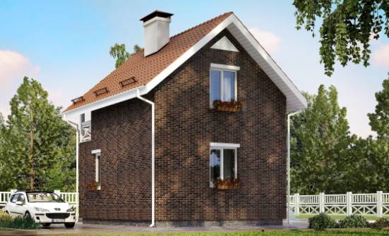 045-001-Л Проект двухэтажного дома мансардный этаж, бюджетный дом из блока Новороссийск | Проекты домов от House Expert