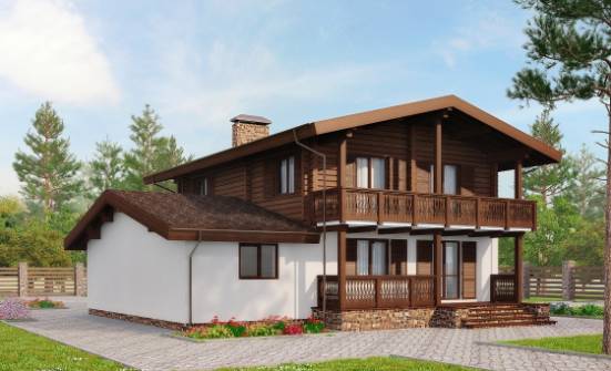 200-011-П Проект двухэтажного дома с мансардой, средний дом из поризованных блоков Новороссийск | Проекты домов от House Expert