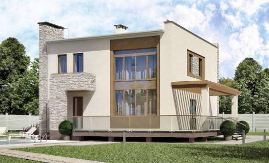 185-001-П Проект двухэтажного дома, просторный дом из поризованных блоков Новороссийск | Проекты домов от House Expert
