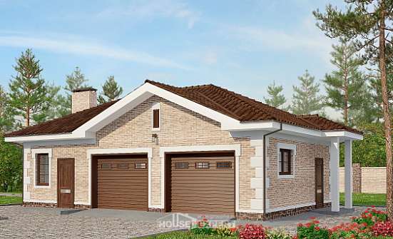 070-005-П Проект гаража из кирпича Новороссийск | Проекты домов от House Expert