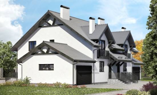 290-003-П Проект двухэтажного дома с мансардой, современный дом из газобетона Новороссийск | Проекты домов от House Expert