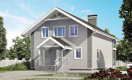 150-007-П Проект двухэтажного дома с мансардой, простой дом из газосиликатных блоков Новороссийск | Проекты домов от House Expert