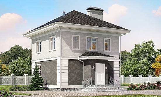 090-003-П Проект двухэтажного дома, экономичный коттедж из бризолита Новороссийск | Проекты домов от House Expert