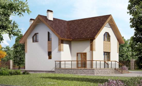 150-009-П  Проект двухэтажного дома с мансардой, классический дом из арболита Новороссийск | Проекты домов от House Expert