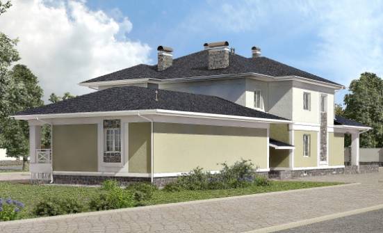 620-001-Л Проект трехэтажного дома, гараж, огромный домик из блока Новороссийск | Проекты домов от House Expert