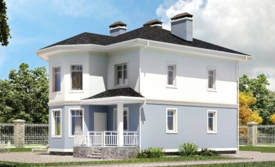 120-001-П Проект двухэтажного дома, красивый домик из твинблока Новороссийск | Проекты домов от House Expert