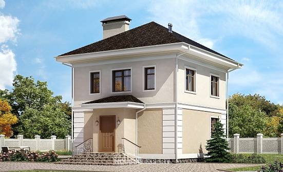 090-003-Л Проект двухэтажного дома, классический загородный дом из теплоблока Новороссийск | Проекты домов от House Expert