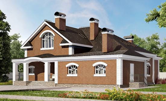 400-003-П Проект двухэтажного дома мансардный этаж, современный домик из пеноблока Новороссийск | Проекты домов от House Expert