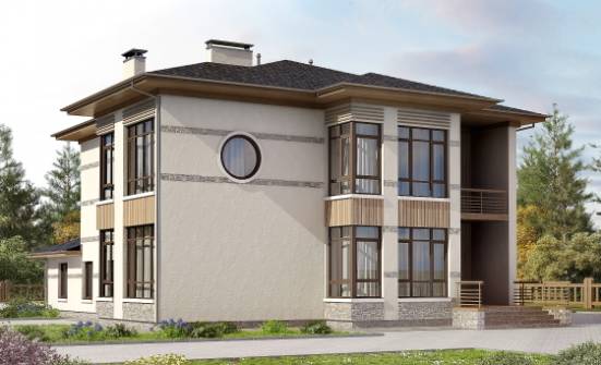345-001-П Проект двухэтажного дома, уютный загородный дом из газосиликатных блоков Новороссийск | Проекты домов от House Expert