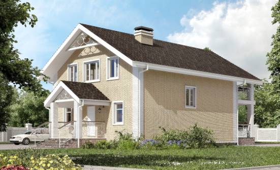 150-007-Л Проект двухэтажного дома мансардный этаж, классический дом из пеноблока Новороссийск | Проекты домов от House Expert