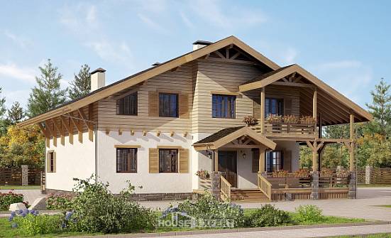 260-001-Л Проект двухэтажного дома мансардой, уютный коттедж из кирпича Новороссийск | Проекты домов от House Expert