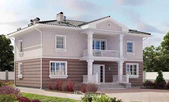 210-005-П Проект двухэтажного дома, современный дом из блока Новороссийск | Проекты домов от House Expert
