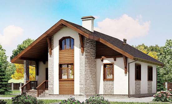 080-002-Л Проект одноэтажного дома, доступный домик из пеноблока Новороссийск | Проекты домов от House Expert