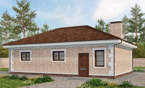 070-005-П Проект гаража из кирпича Новороссийск | Проекты одноэтажных домов от House Expert