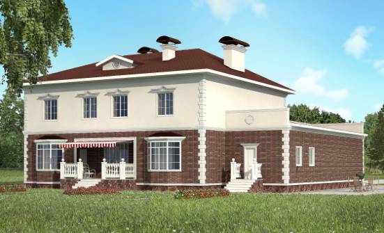 380-001-Л Проект двухэтажного дома, гараж, большой дом из кирпича Новороссийск | Проекты домов от House Expert