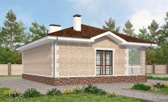 065-002-П Проект бани из кирпича Новороссийск | Проекты одноэтажных домов от House Expert