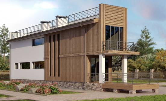 100-003-Л Проект двухэтажного дома, уютный загородный дом из арболита Новороссийск | Проекты домов от House Expert