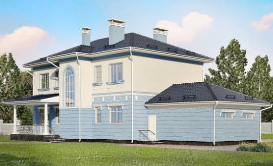 285-003-Л Проект двухэтажного дома и гаражом, просторный загородный дом из кирпича Новороссийск | Проекты домов от House Expert