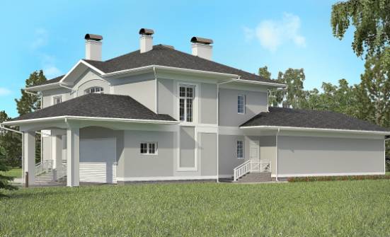 360-001-П Проект двухэтажного дома и гаражом, современный загородный дом из кирпича Новороссийск | Проекты домов от House Expert