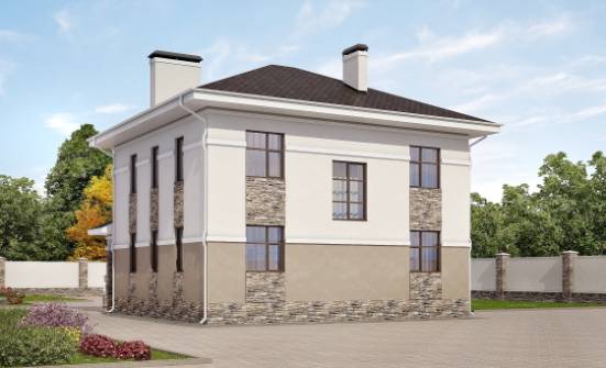 150-014-П Проект двухэтажного дома, уютный дом из пеноблока Новороссийск | Проекты домов от House Expert