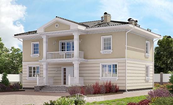 210-005-Л Проект двухэтажного дома, современный дом из газобетона Новороссийск | Проекты домов от House Expert