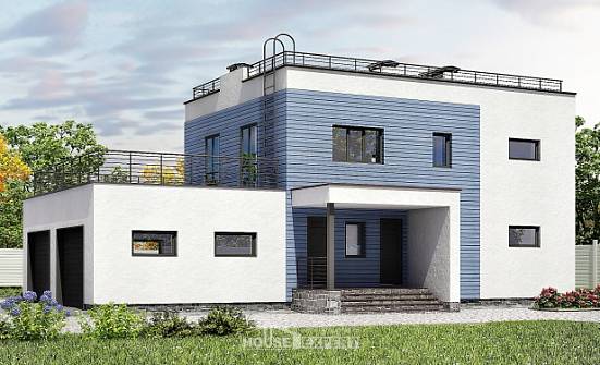180-012-Л Проект двухэтажного дома, гараж, современный загородный дом из кирпича Новороссийск | Проекты домов от House Expert