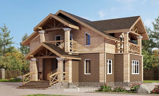 160-014-П Проект двухэтажного дома, простой дом из газобетона Новороссийск | Проекты домов от House Expert