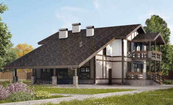 250-002-П Проект двухэтажного дома с мансардой и гаражом, классический дом из кирпича Новороссийск | Проекты домов от House Expert