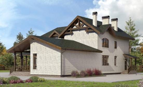 340-004-Л Проект двухэтажного дома, красивый коттедж из твинблока Новороссийск | Проекты домов от House Expert