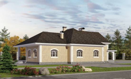 290-001-П Проект двухэтажного дома с мансардным этажом, гараж, уютный домик из кирпича Новороссийск | Проекты домов от House Expert
