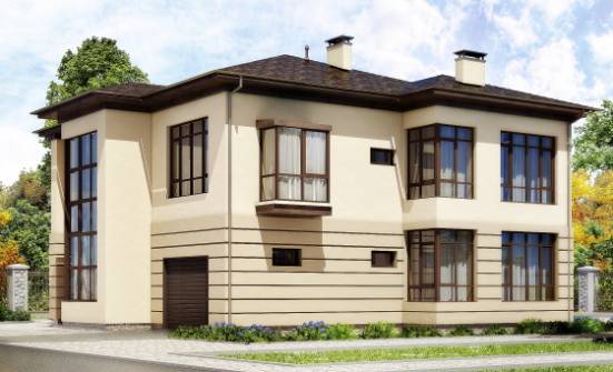 300-006-П Проект двухэтажного дома, гараж, огромный дом из кирпича Новороссийск | Проекты домов от House Expert