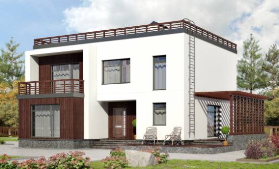 215-002-П Проект двухэтажного дома, средний загородный дом из теплоблока Новороссийск | Проекты домов от House Expert